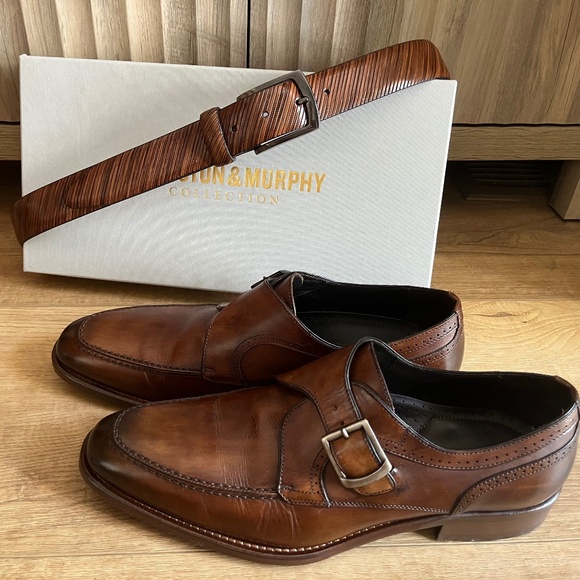 Johnston & Murphy Cormac Monk Strap Shoes, Mahogany Italian Calfskin – Men’s 8.5 main image 7